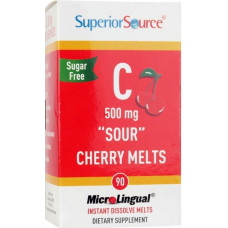 C-Vitamin 500mg *Sour* Cherry Melts 90tbl Superior Source