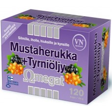 Mustaherukka+Tyrniöljy Omegat 60kps