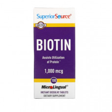 Biotin 1000mcg 100tbl Superior Source